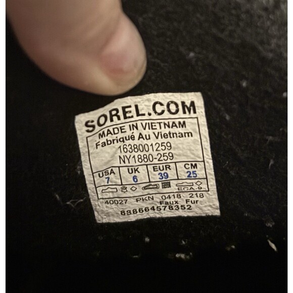 Sorel Women's Yoot Pac Waterproof Boots Sz. 7 Faux Fur Trim Mesquite Tan Black - Picture 6 of 9